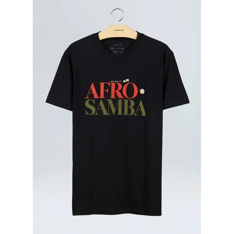 T-shirt vintage afro samba - preto - M