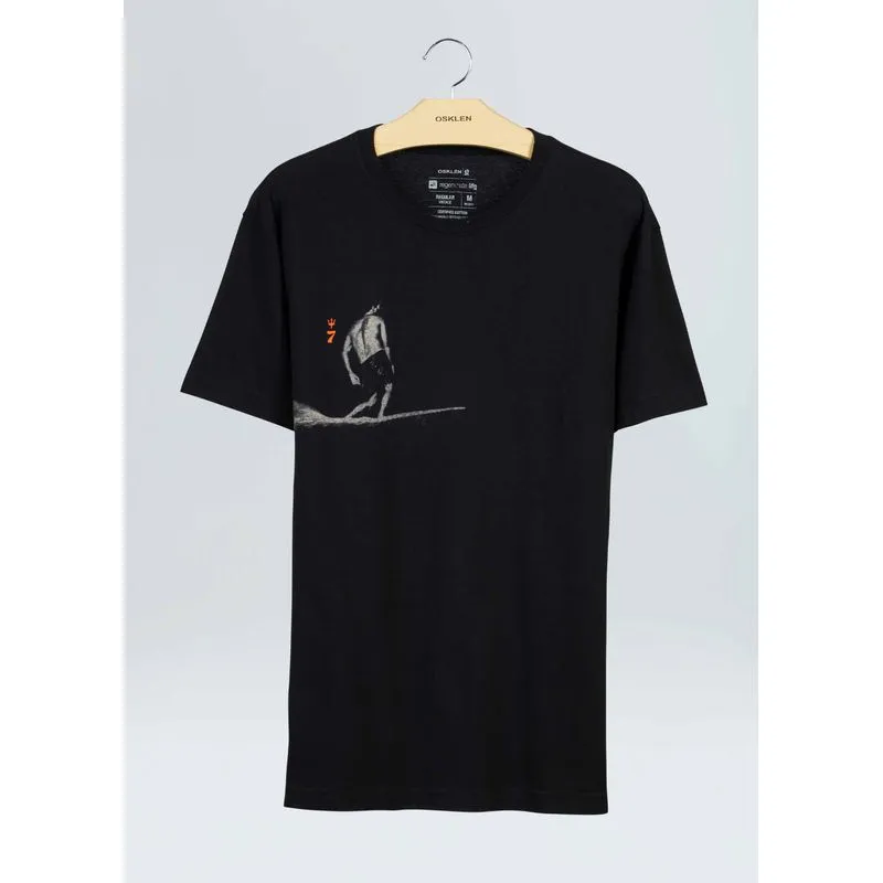 T-shirt vintage bottom turn - preto - G