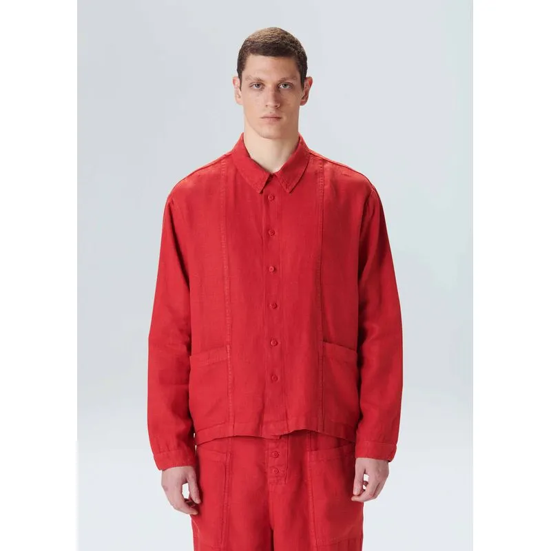 Overshirt linen tropicalia Overshirt linen tropical - vermelho - M