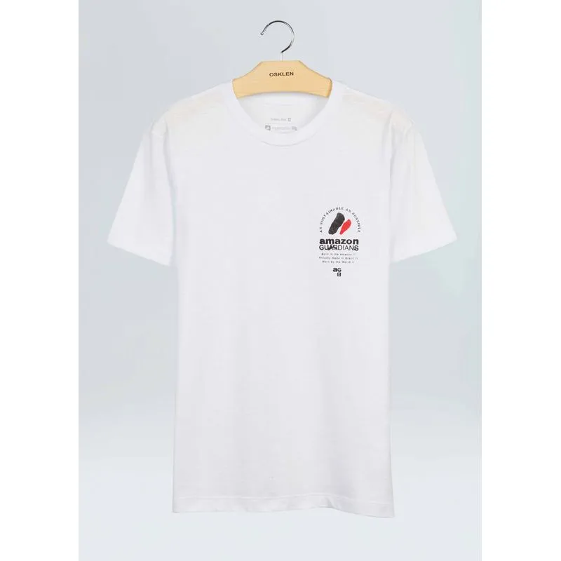 T-shirt rough ag stamp - branco - GG