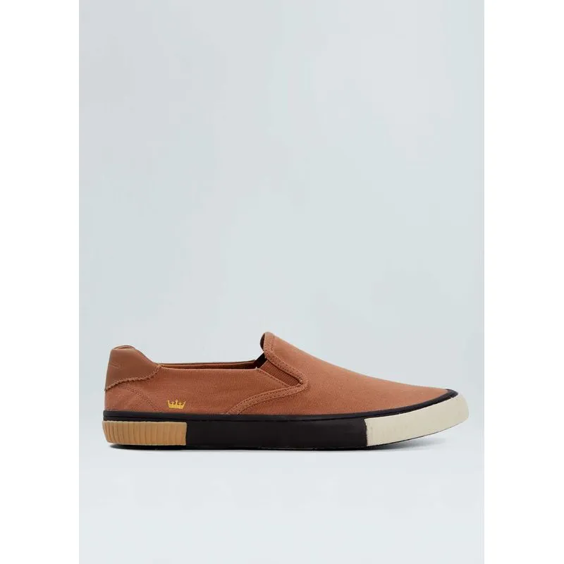 Tênis canvas slip on triple black sole Tenis canvas slip on triple black sole - bege - 40