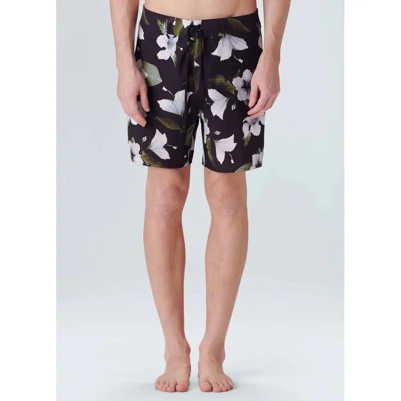 Bermuda surf floral acqua - preto - 40
