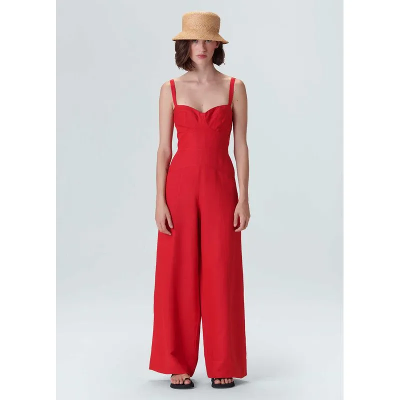 Macacão alça corselet Macacao alca corselet - vermelho - 42
