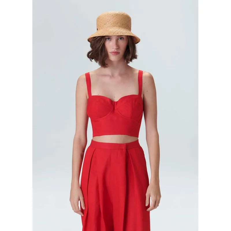 Top alça corselet Top alca corselet - vermelho - 38