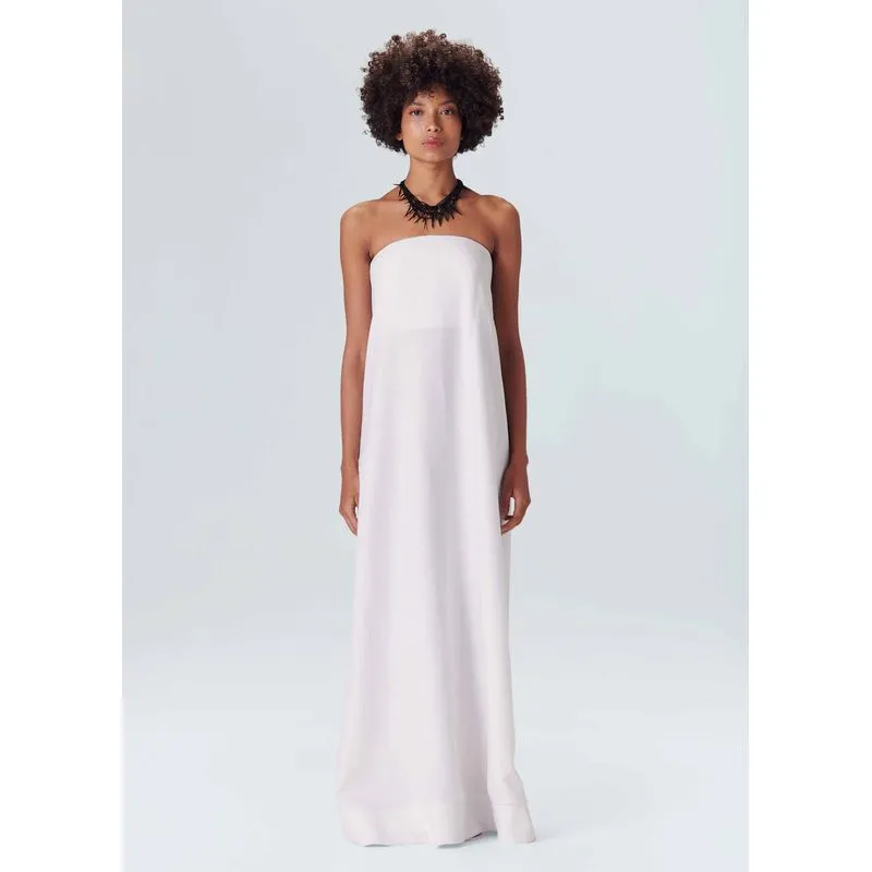 Vestido tomara que caia longo - branco - 42