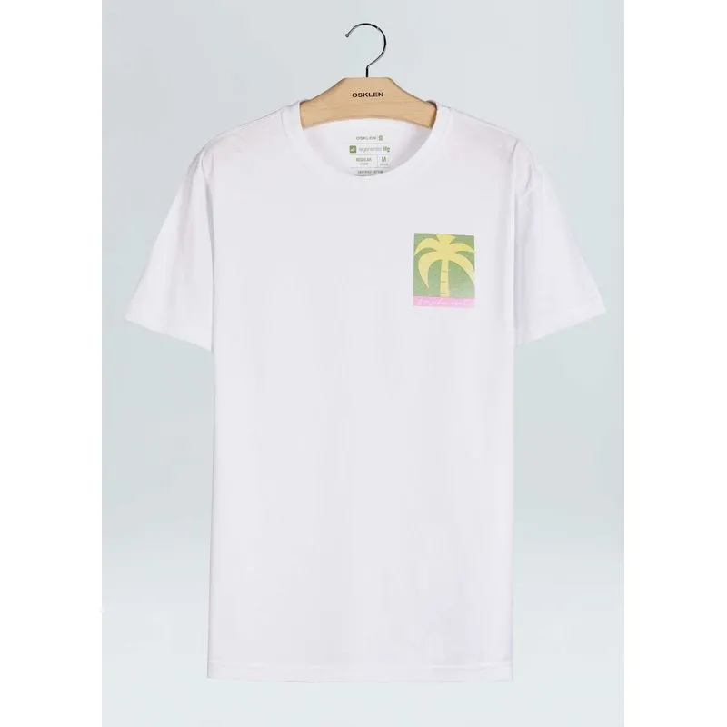 T-shirt stone pop palm - branco - GG