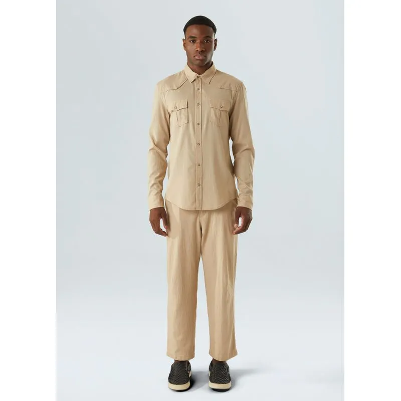 Camisa travel shirt ml - natural - P