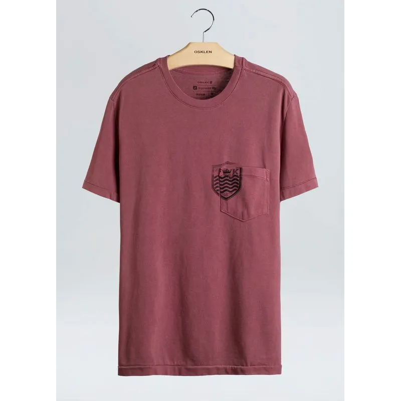 T-shirt bolso brasão T-shirt bolso brasao mc - vinho - P