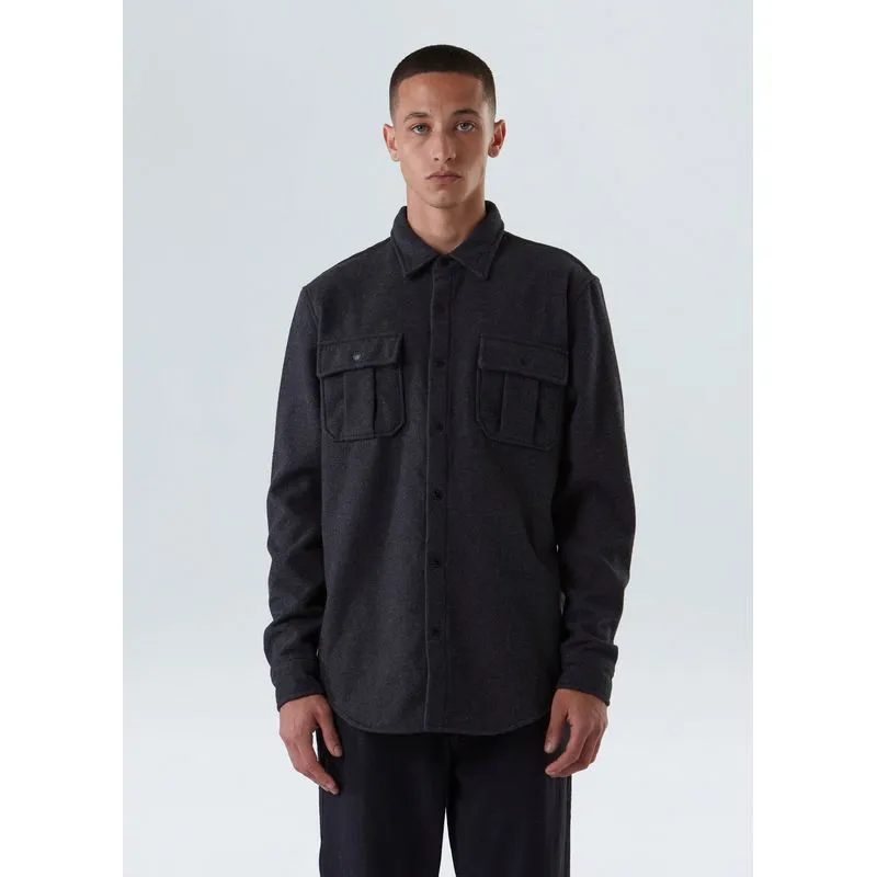 Overshirt mescla Overshirt masculina mescla - preto - G