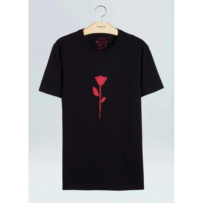 T-shirt vintage rose ink - preto - GG