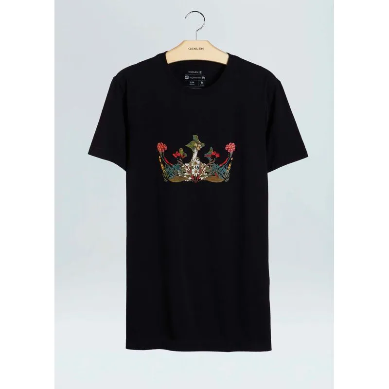 T-shirt vintage flower crown - preto - M