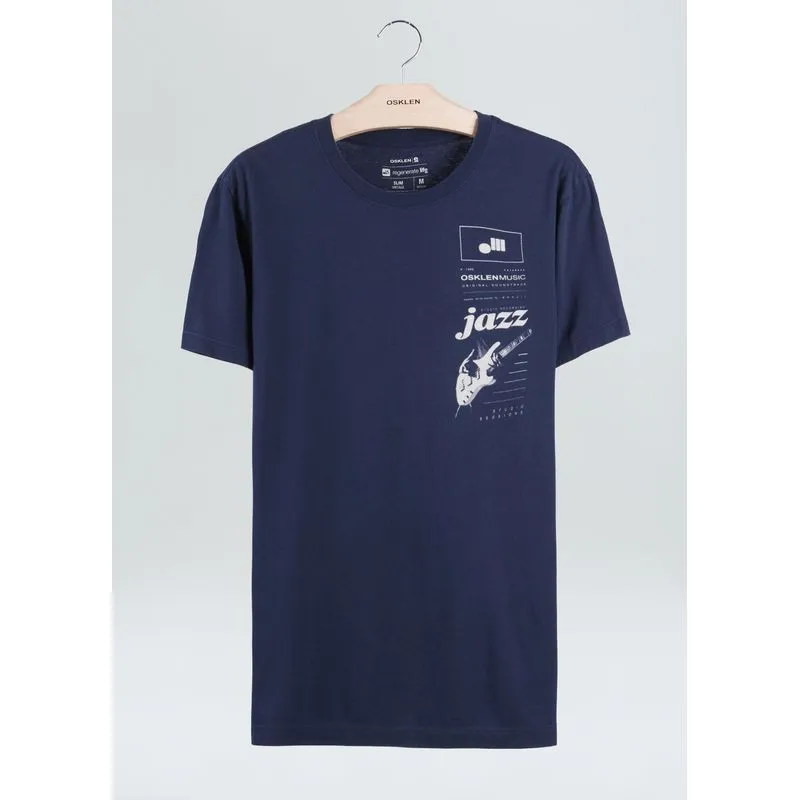 T-shirt vintage jazz sessions - azul marinho - P