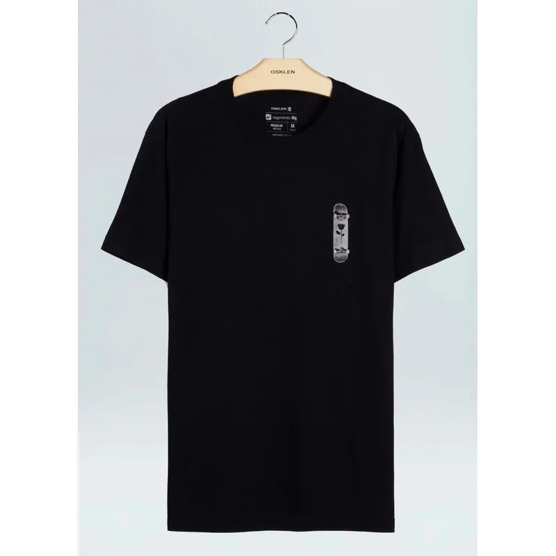T-shirt vintage sk8 rose - preto - G