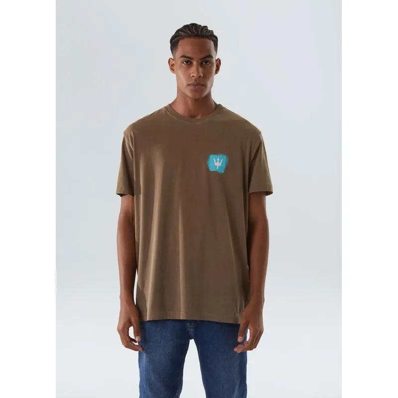 T-shirt stone sprayicon - bege - GG
