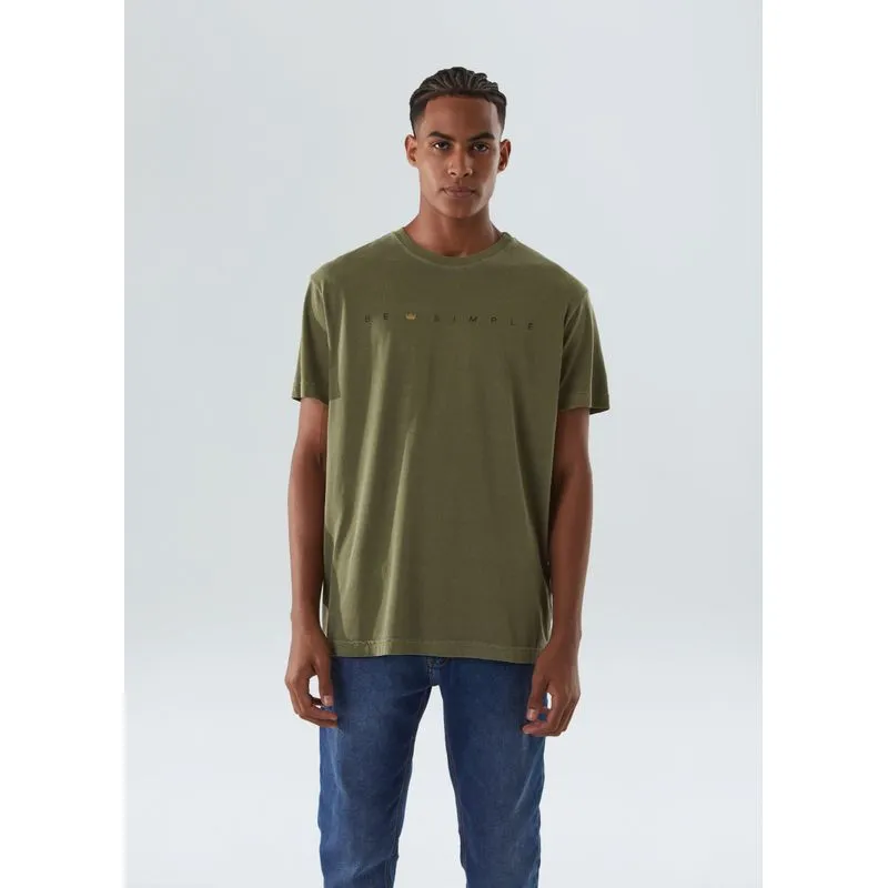 T-shirt stone be simple - verde - GG