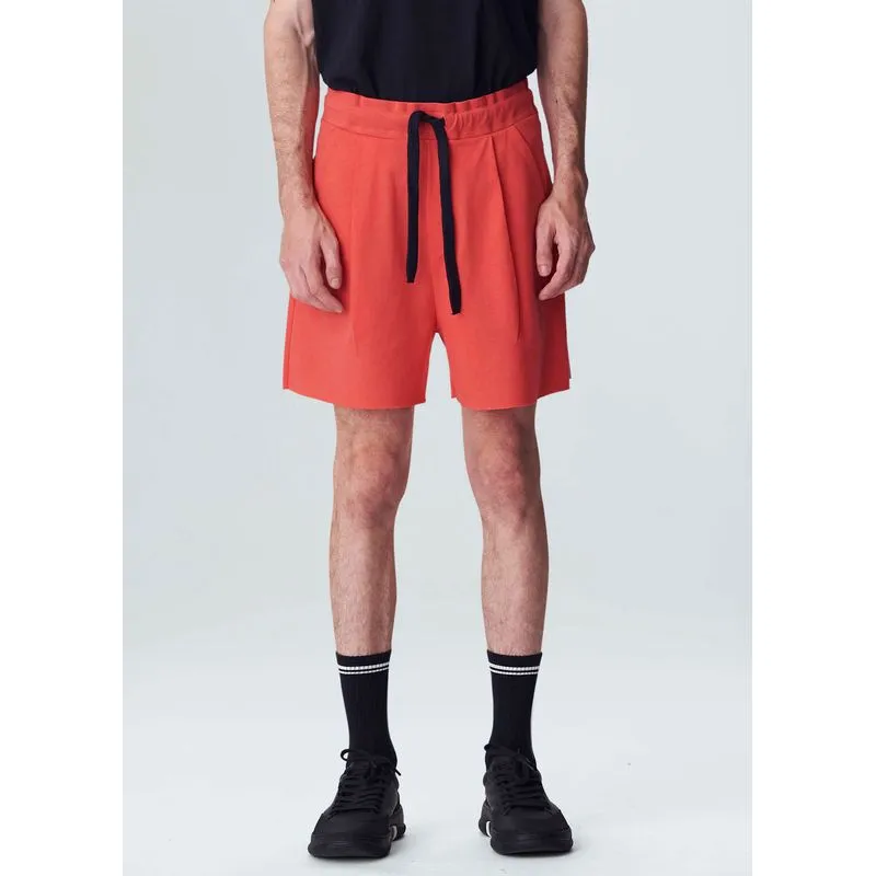 Bermuda over color pleat - vermelho - M