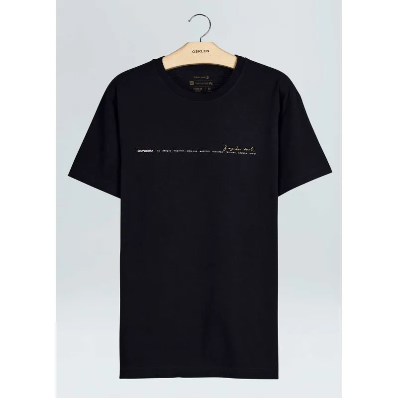 T-shirt vintage capoeira movimentos - preto - GG