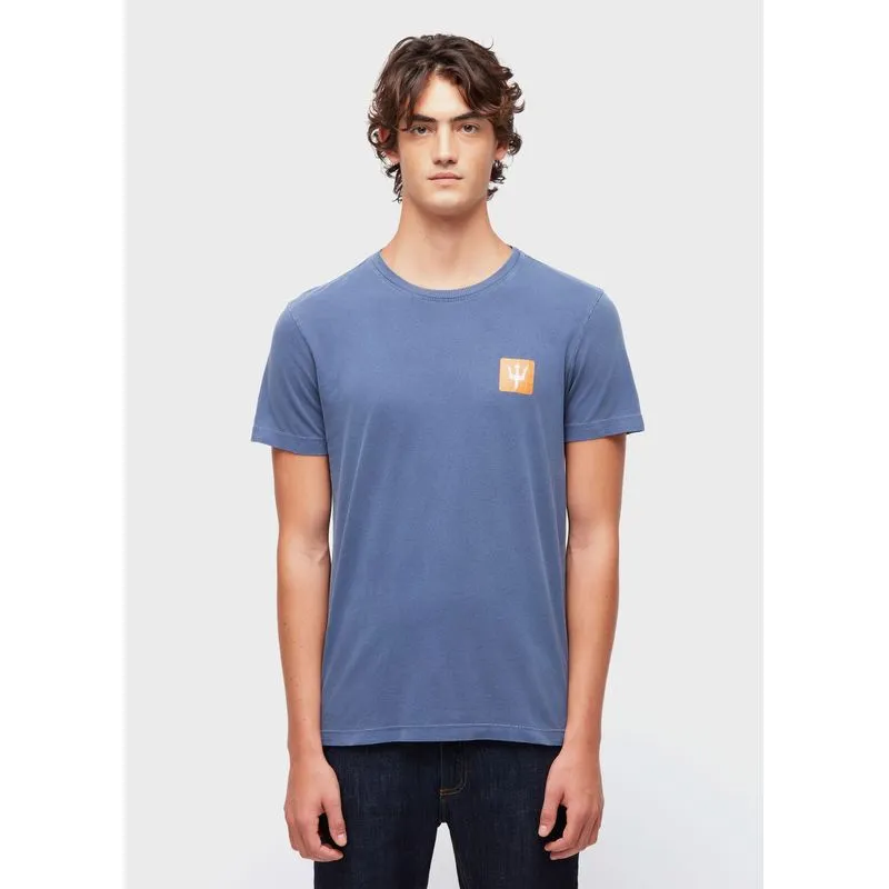 T-shirt stone tridente classico - azul marinho - GG