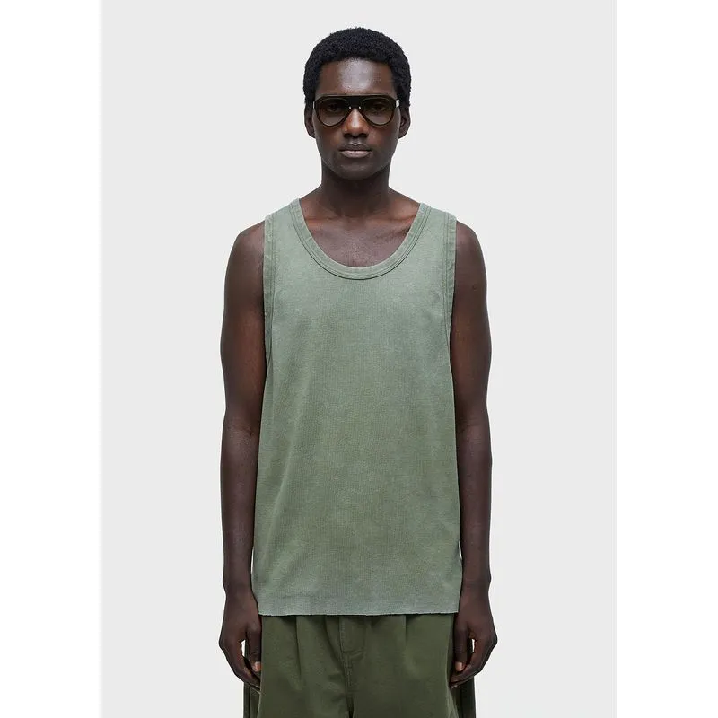 Regata double used ribbed - verde forest - P