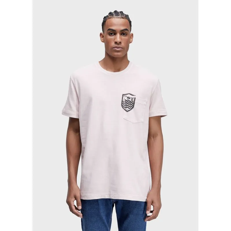 T-shirt bolso brasão T-shirt bolso brasao mc - rosa - G