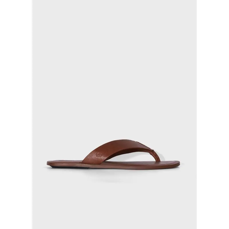 Chinelo flat e-basics masc - marrom - 40