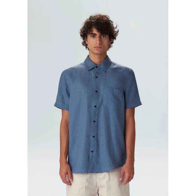 Camisa classic linen mc - indigo - PP