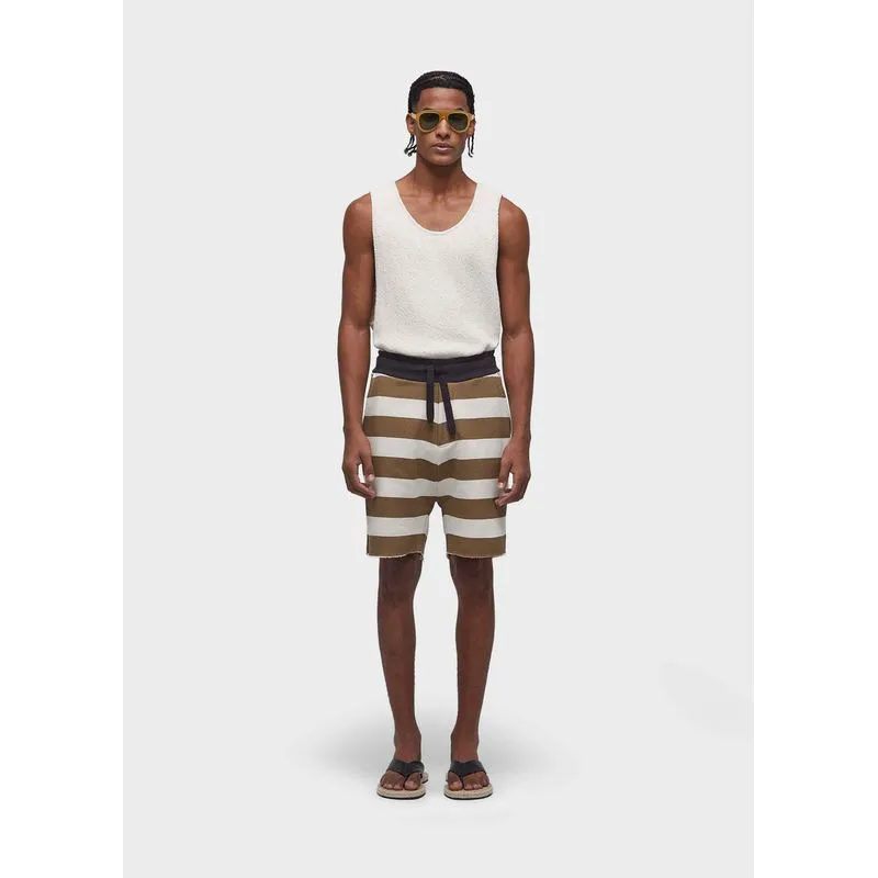 Bermuda casual listrada moletom Bermuda casual masc listrada moletom - reclassificar - M