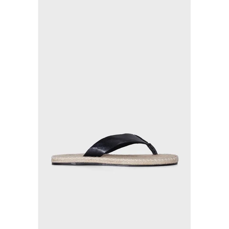 Sandália flat corda e-basics Sandalia flat corda e-basics masc - preto - 40