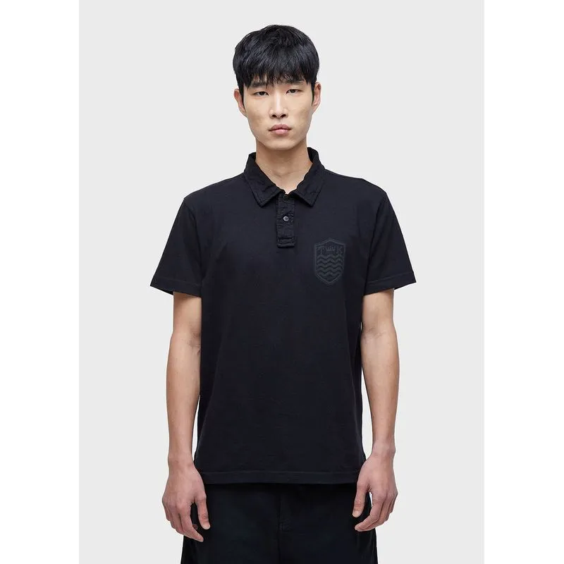 Camisa polo stone black Camisa polo stone mc black - preto - M
