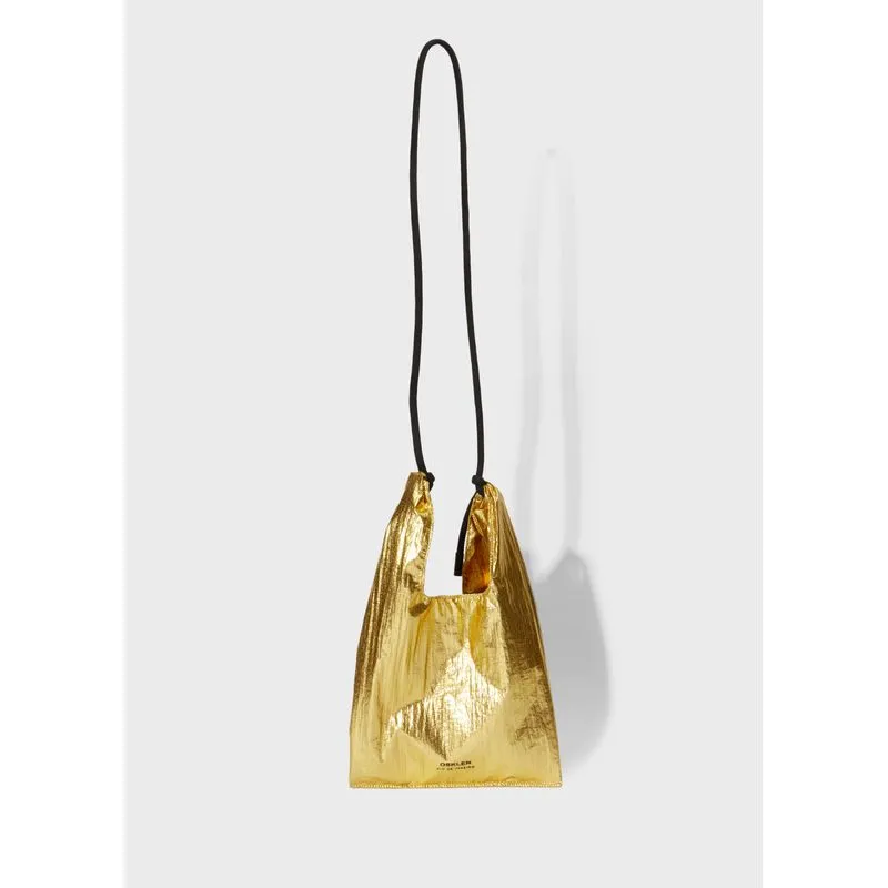 Bolsa mini sack gold - dourado - UN