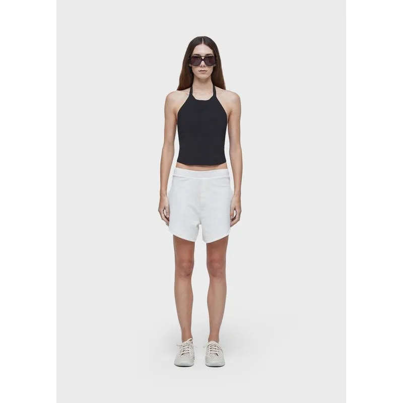 Short malha canelado rustico - natural - M