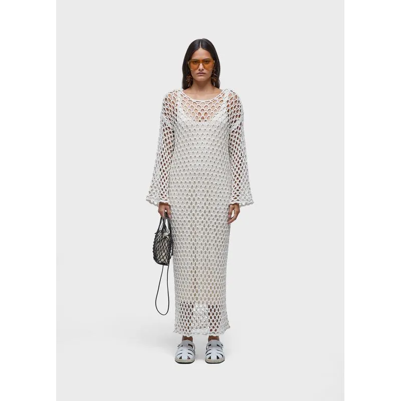 Vestido tricot aberto Vestido ml tricot aberto - natural - P