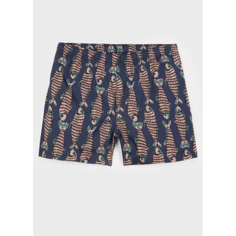 Beach short aquaone fish flow - azul marinho - PP