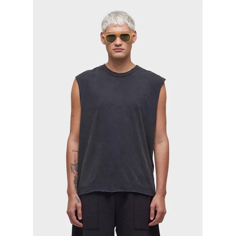 T-shirt sleeveless cut - preto - G