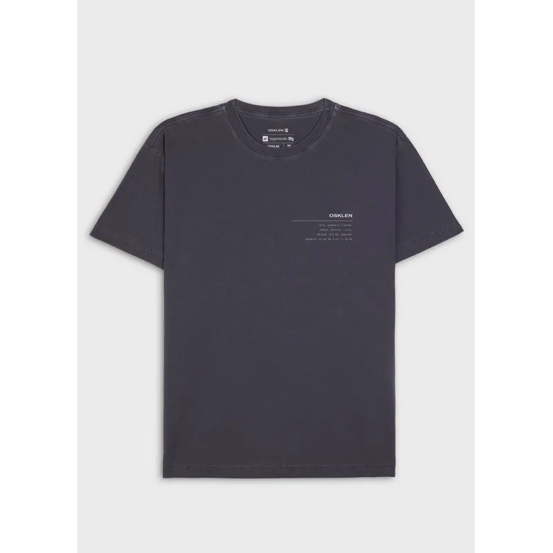 T-shirt stone info label mc - azul marinho - M