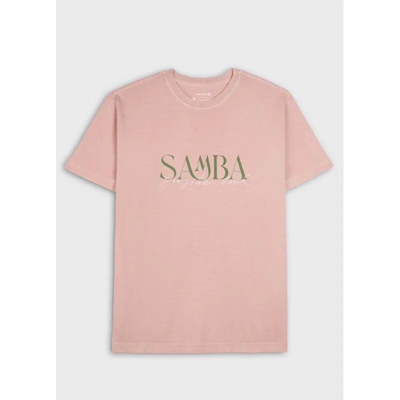 T-shirt stone samba serifado mc - rosa - GG