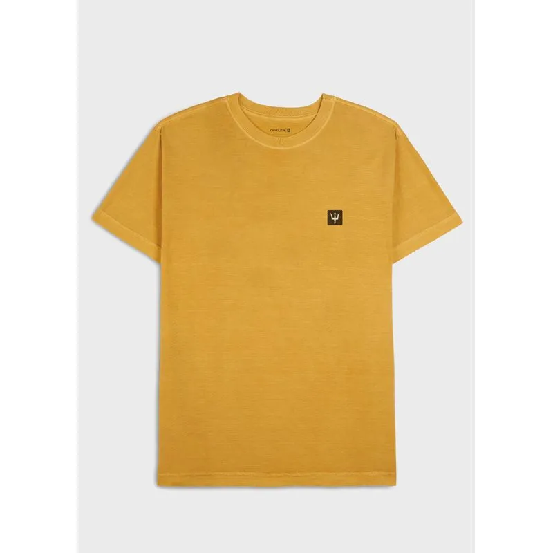 T-shirt stone tridente mini mc - amarelo - M