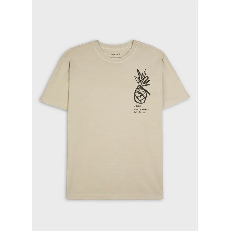 T-shirt stone pineapple sketches mc - areia - M