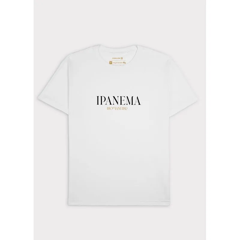 T-shirt vintage ipanema serifado mc - branco - M