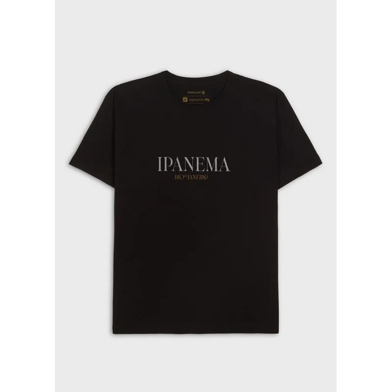 T-shirt vintage ipanema serifado mc - preto - P