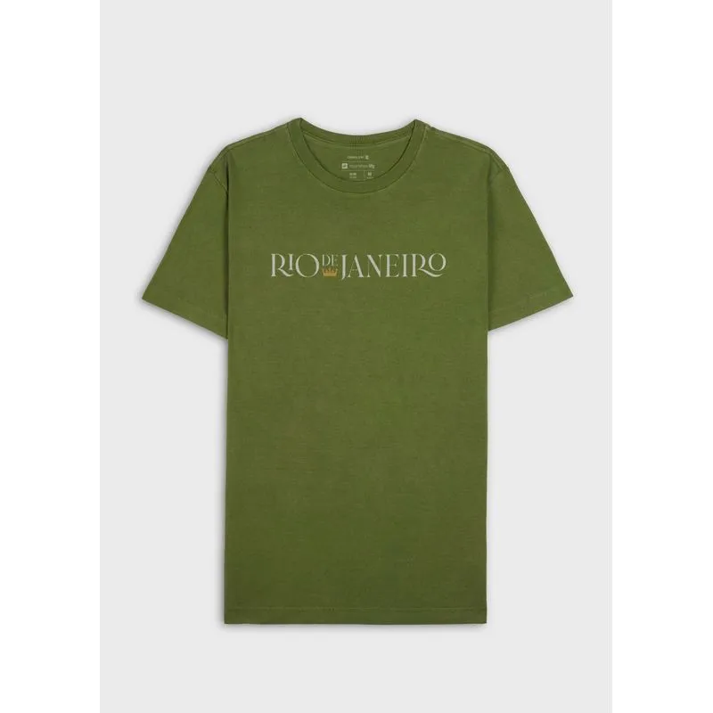 T-shirt stone rio serifado mc - verde - P