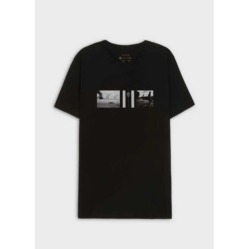 T-shirt vintage surf mosaico mc - preto - GG