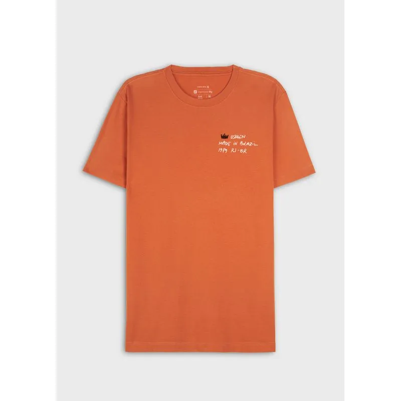 T-shirt vintage little text mc - laranja - P