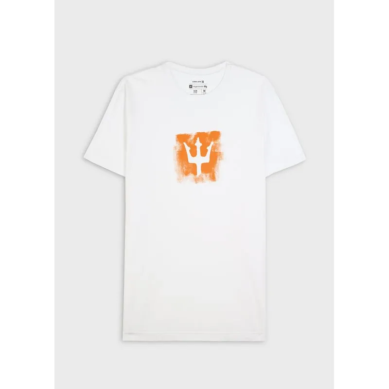 T-shirt stone tridente brush mc - branco - GG