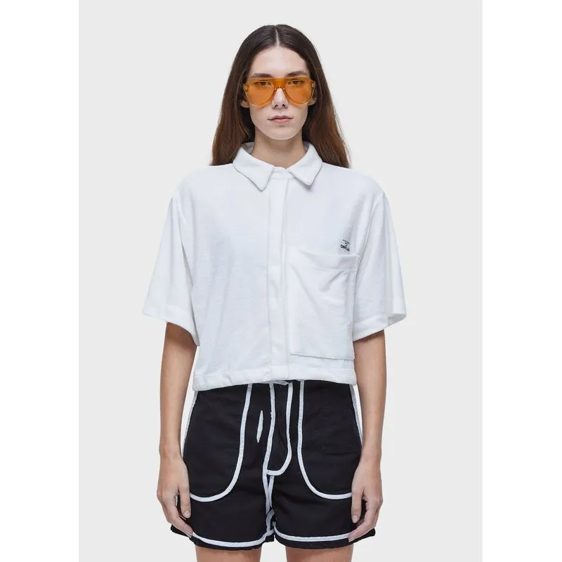 Camisa atoalhada - off white - G