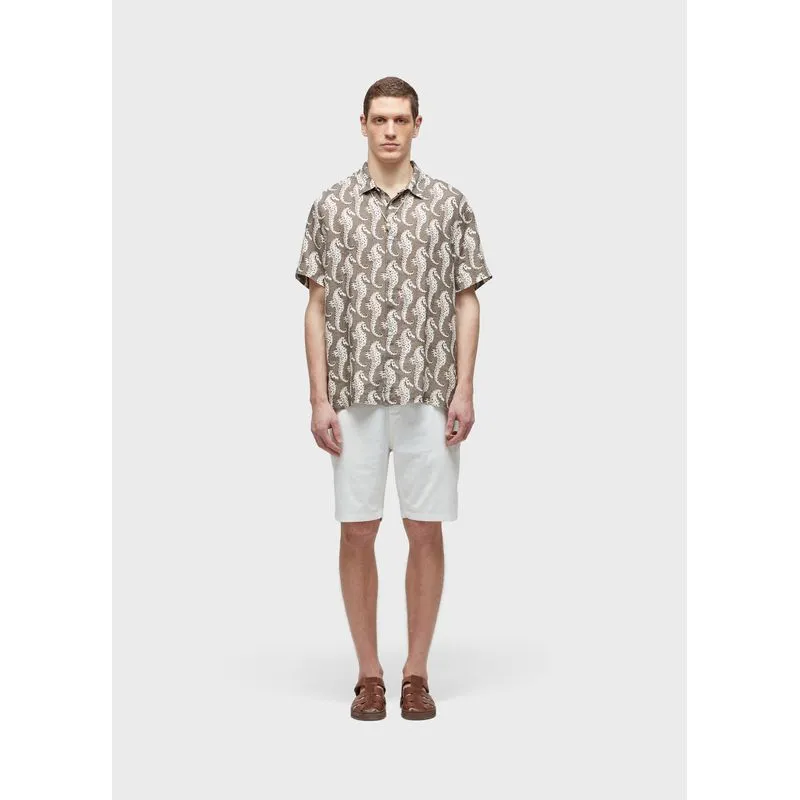 Bermuda alfaiataria basic linen - branco - 44
