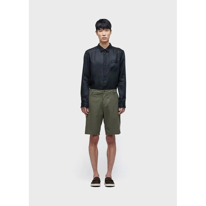 Bermuda alfaiataria basic linen - verde forest - 38