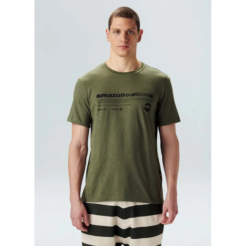 T-shirt organic rough ag T-shirt organic rough osklen ag - verde forest - P