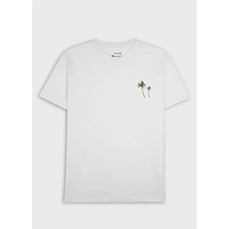T-shirt stone coqueiros - branco - M