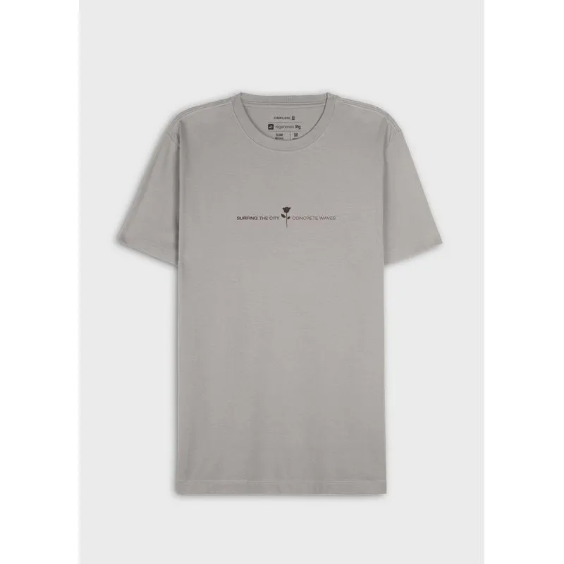 T-shirt vintage concrete waves - cinza - P